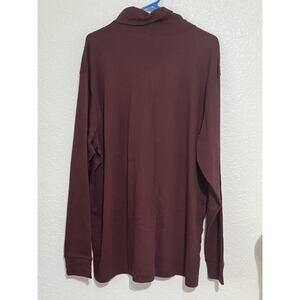 Roundtree & Yorke Mock Turtleneck Burgundy Seamless 2XL